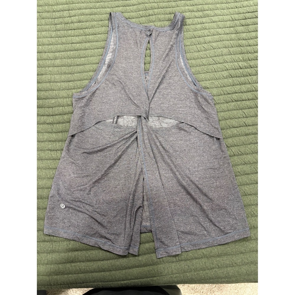 Lululemon Hold & Let Flow Tank Heathered Midnight Navy Grey Size Medium